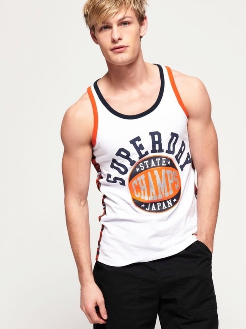 Superdry Podium Men’s Mid Weight Tank Size XL Athletic Sporty Casual Streetwear
